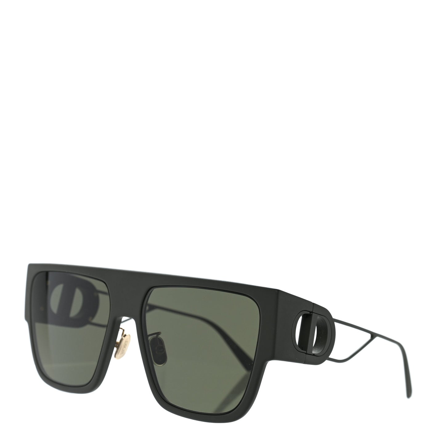 Acetate Square 30 Montaigne Sunglasses Matte Green