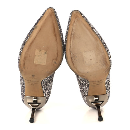 Jimmy Choo Glitter Pointy Toe Romy 85 Pumps 35 Viola 6 of 8