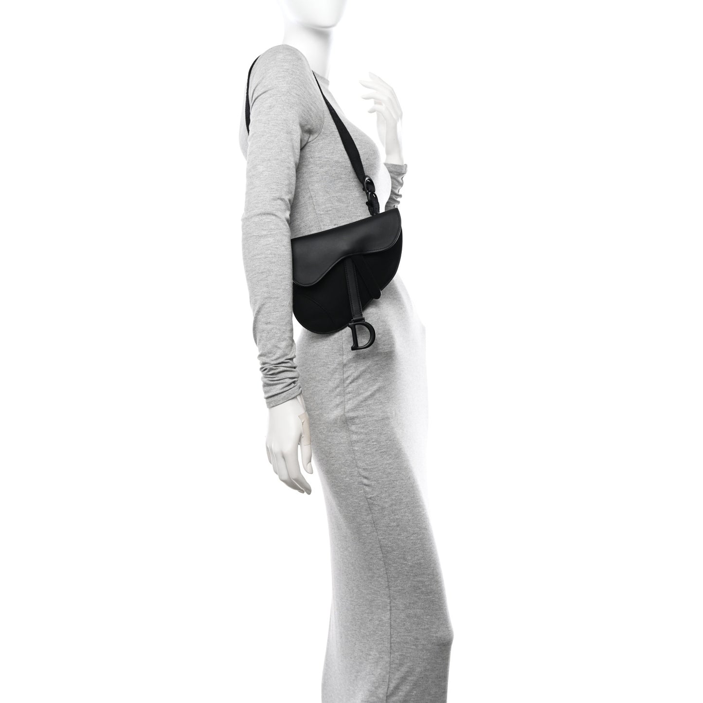 Ultra Matte Calfskin Saddle Belt Bag Black