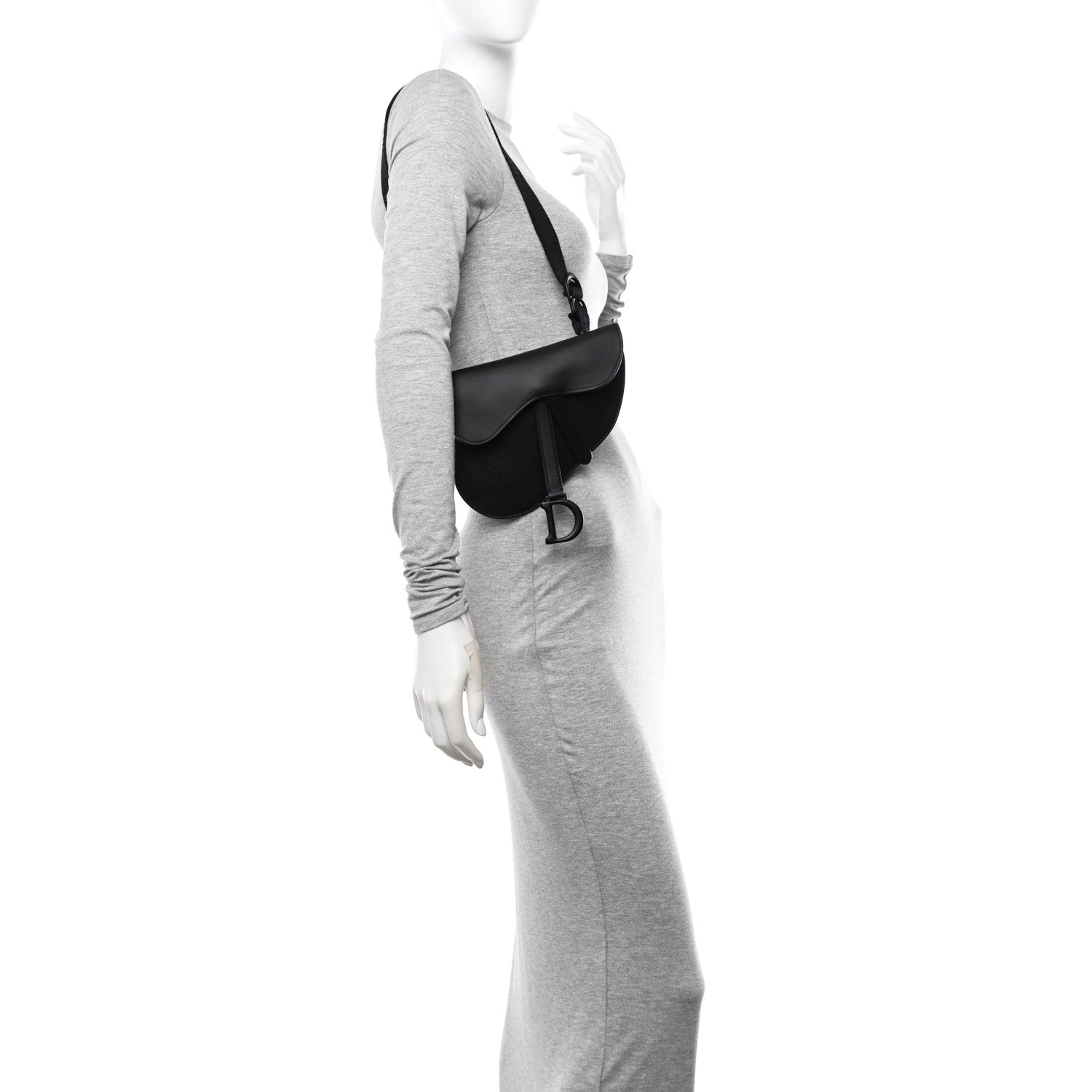 Christian Dior Ultra Matte Calfskin Saddle Belt Bag Black 2 of 10