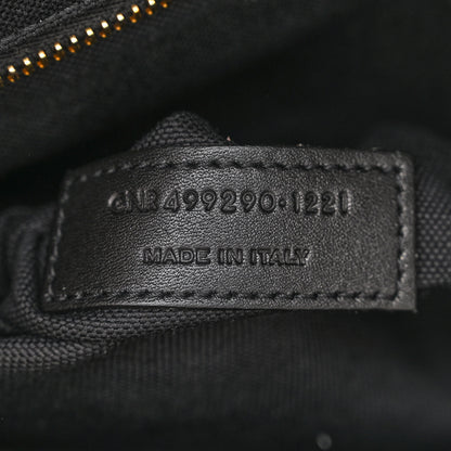 Saint Laurent Embroidered Cotton Linen Rive Gauche Noe Tote Natural Black 7 of 10