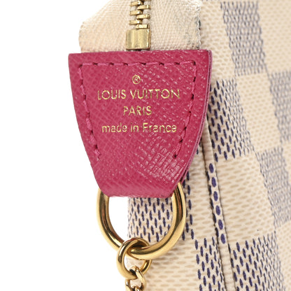 Louis Vuitton Damier Azur 2021 Christmas Animation Hollywood Mini Pochette Accessories Fuchsia 6 of 7