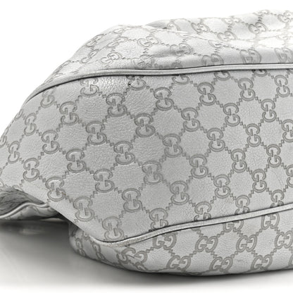 Gucci Metallic Guccissima Medium Sukey Hobo Silver 10 of 19