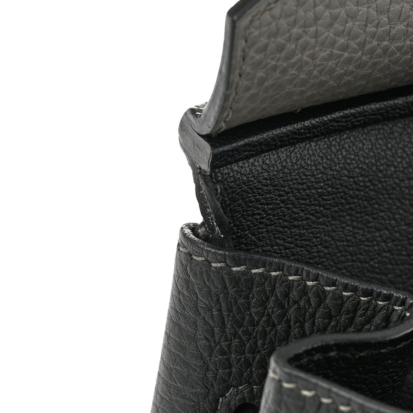 Togo Bi-Color Horseshoe Birkin 35 Etain Black