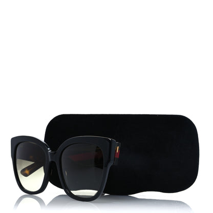 Gucci Acetate Square Frame Web Sunglasses GG0059S Black Tortoise 8 of 8