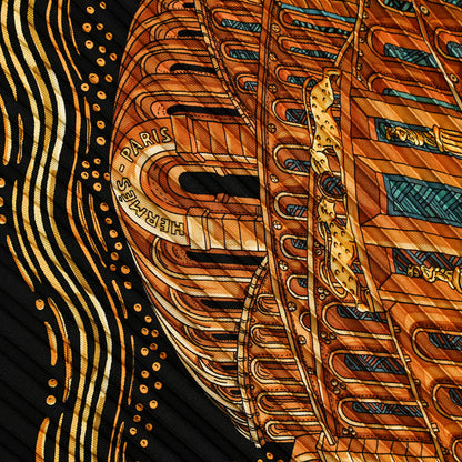 Hermes Silk Plisse Les Rivieres de Babel Scarf 90 3 of 5