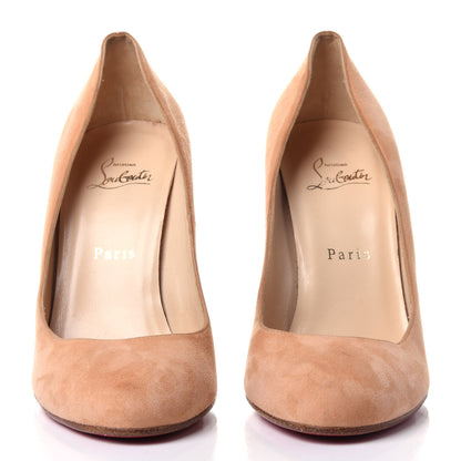 Christian Louboutin Veau Velours Ron Ron 100 Pumps 40 Camel 2 of 12