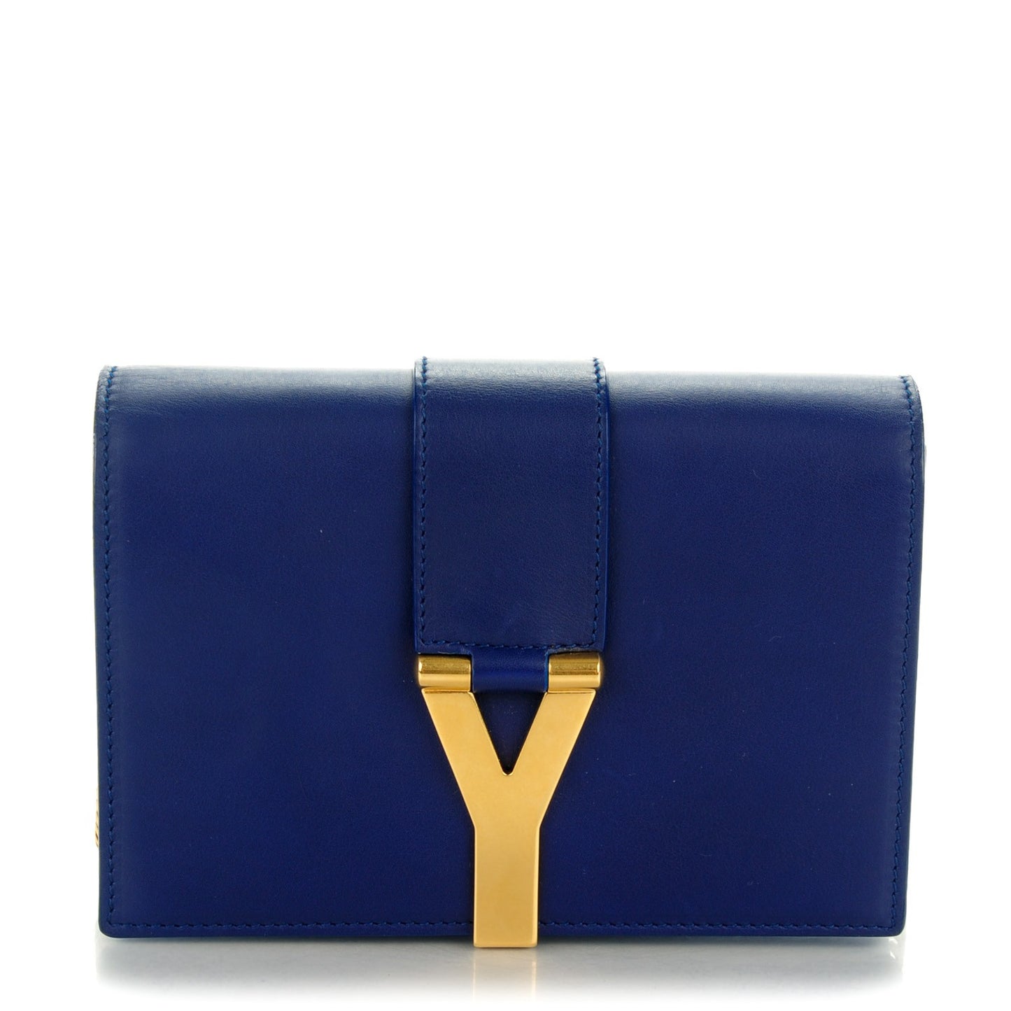 Calfskin Small Classic Y Satchel Blue