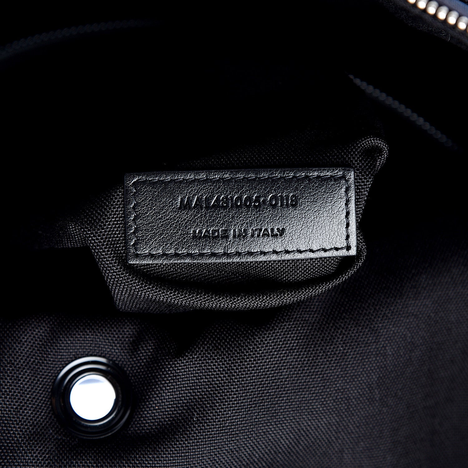 Saint Laurent Canvas Calfskin Race Rivington Backpack Black Navy 6 of 10