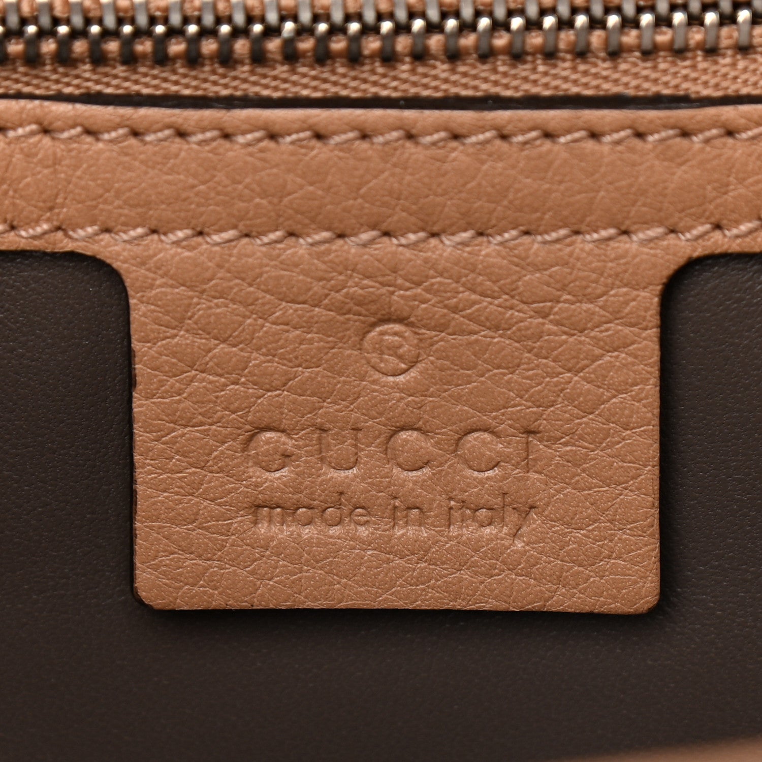 Gucci Calfskin Studded Medium Miss Bamboo Shoulder Bag Camelia 6 of 12