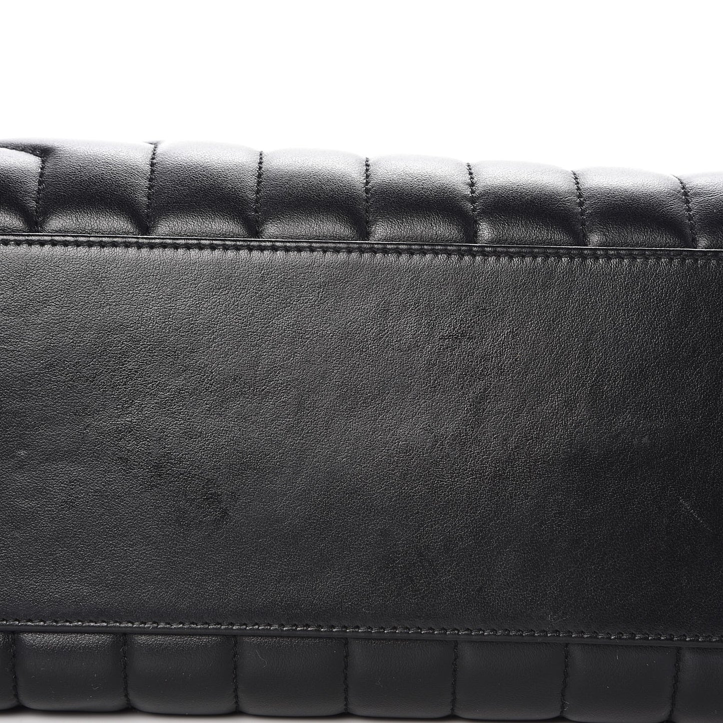 Calfskin Y Quilted Monogram Medium Loulou Chain Satchel Black