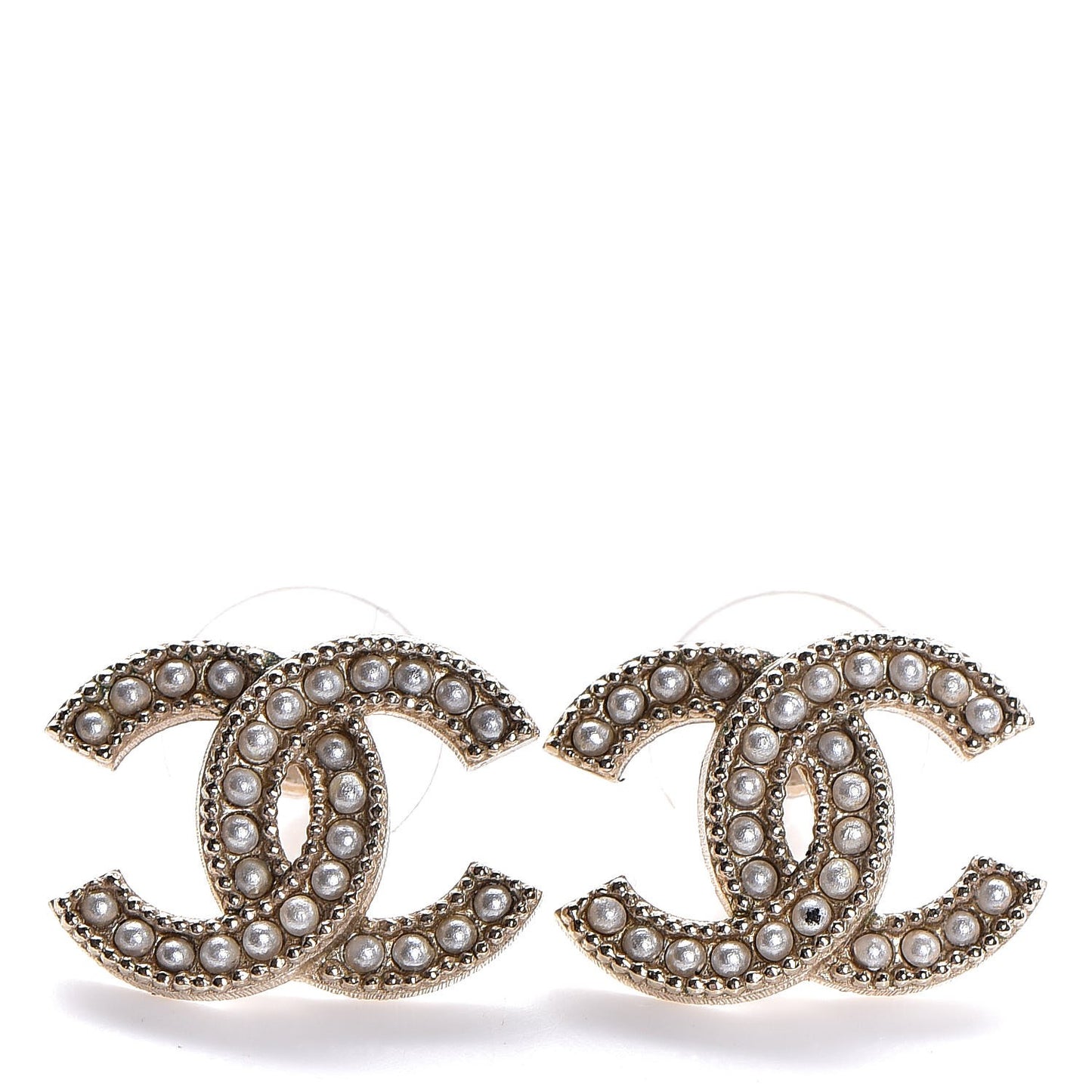 Pearl CC Earrings Gold