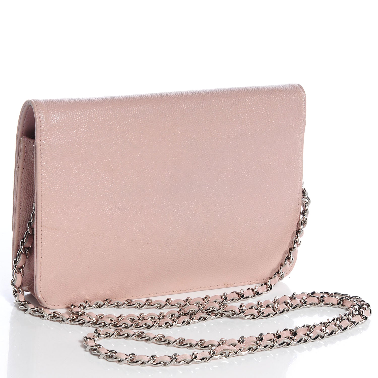 Chanel Caviar Sevruga Wallet on Chain WOC Pale Rose 3 of 10