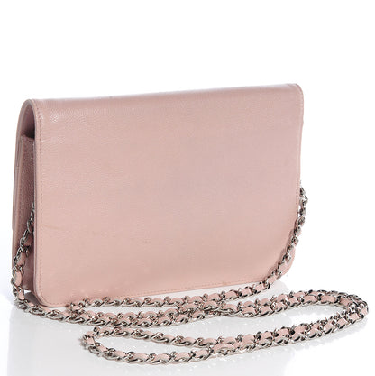 Chanel Caviar Sevruga Wallet on Chain WOC Pale Rose 3 of 10