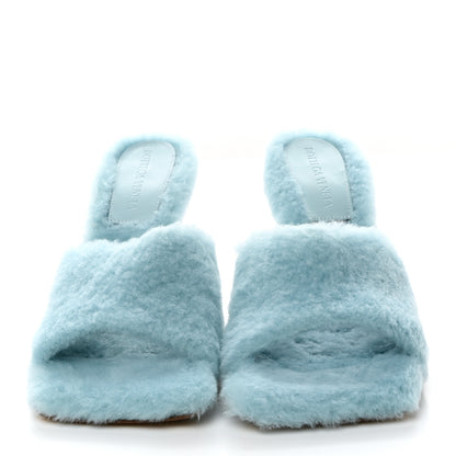 Bottega Veneta Cozy Fur Lido 90mm Mule Sandals 37 Pale Blue 2 of 8