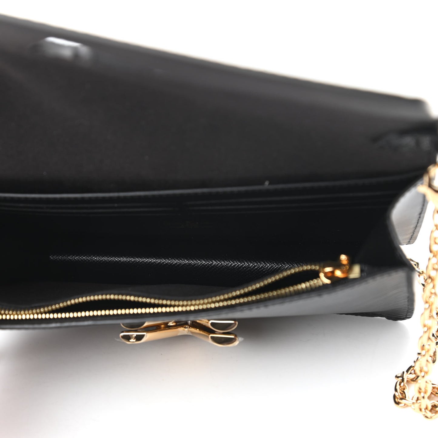 Epi Twist Belt Chain Wallet Black
