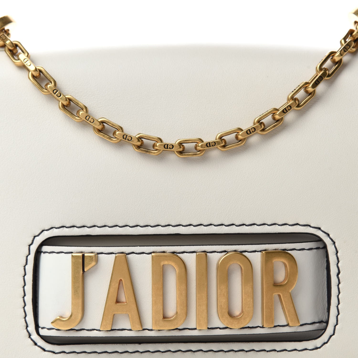 Christian Dior Calfskin J'Adior Chain Flap Bag Off White 9 of 10