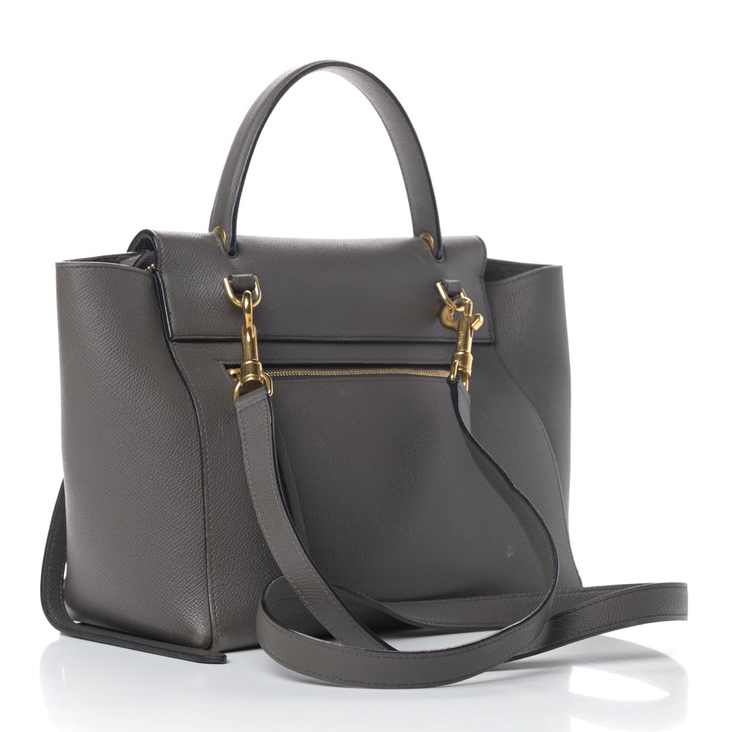 Grained Calfskin Mini Belt Bag Grey