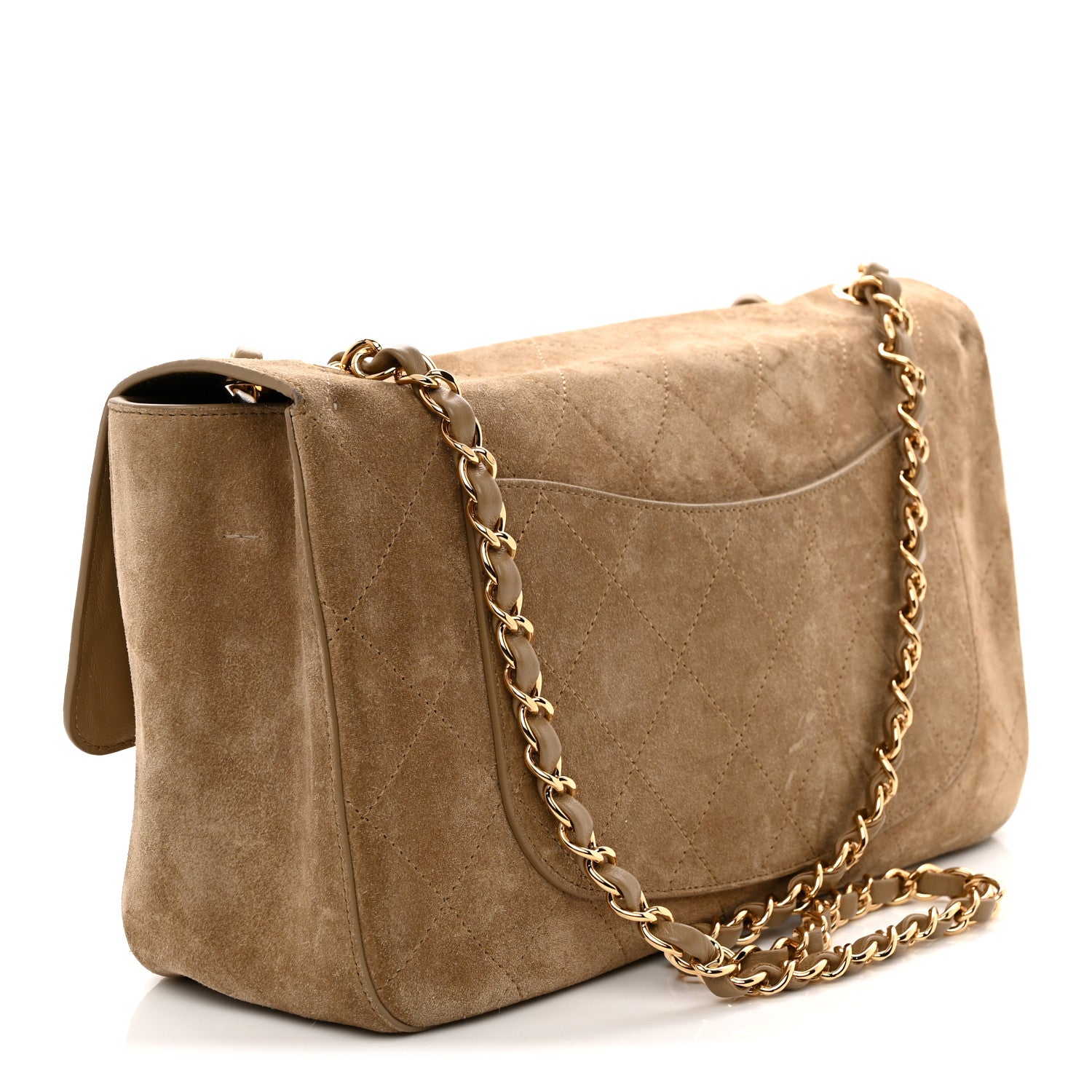 Chanel Suede Calfskin Small Souplissimo Maxi Flap Dark Beige 3 of 10