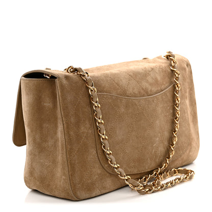Chanel Suede Calfskin Small Souplissimo Maxi Flap Dark Beige 3 of 10