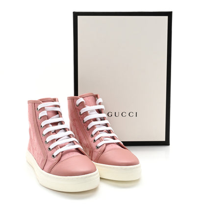Gucci Monogram Womens High Top Sneakers 35.5 Pink 11 of 11