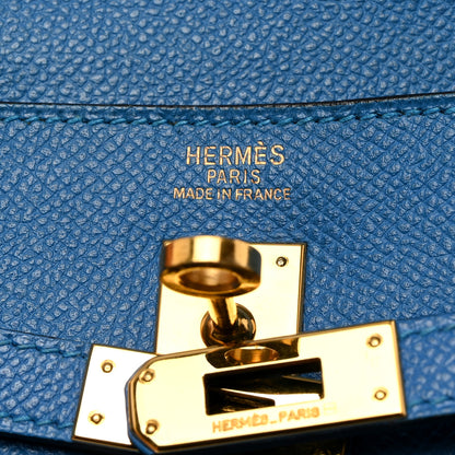 Hermes Courchevel Kelly Banana Belt Bag Bleu France 6 of 7