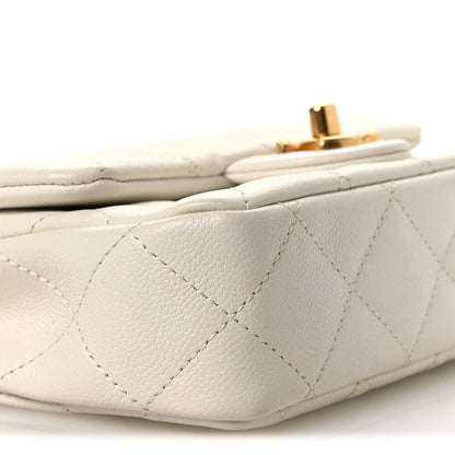 Chanel Caviar Quilted Mini Sweetheart Rectangular Flap White 9 of 10