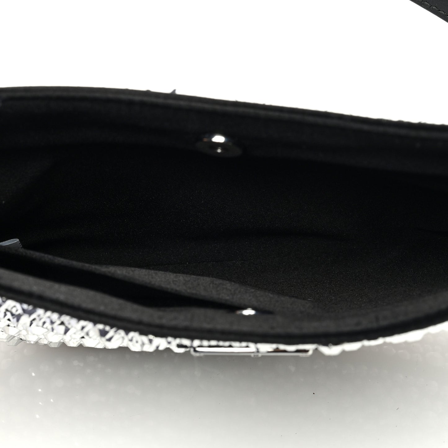 Satin Crystal Cleo Adjustable Strap Shoulder Bag Metal