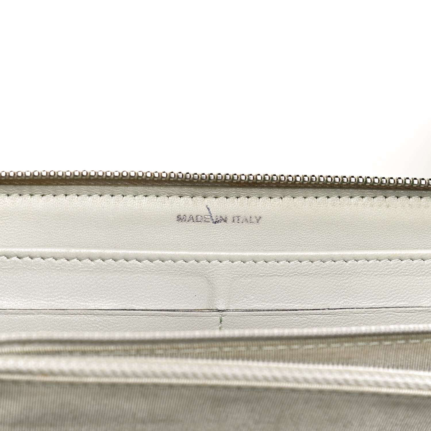 Chanel Lambskin Quilted Large Gusset Zip Around Wallet Light Green 7 of 12