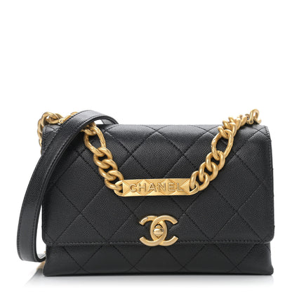 Chanel Caviar Quilted Mini Bracelet On Chain Flap Black 1 of 9