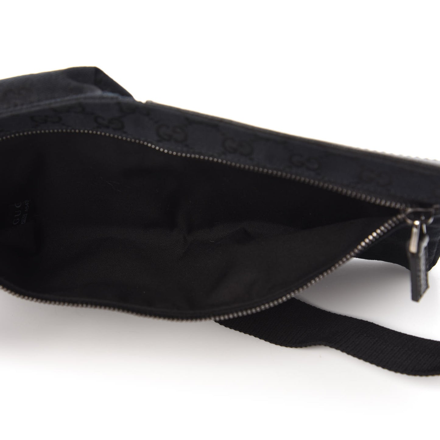GG Monogram Double Pocket Belt Bag Black