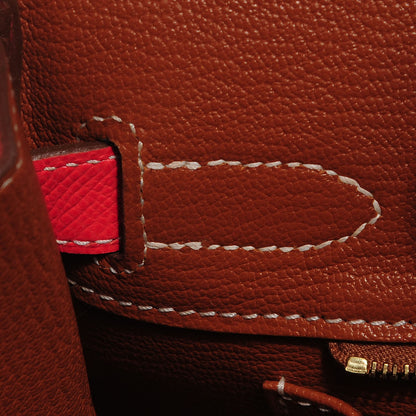 Hermes Epsom Candy Birkin 30 Rose Jaipur Gold 16 of 27