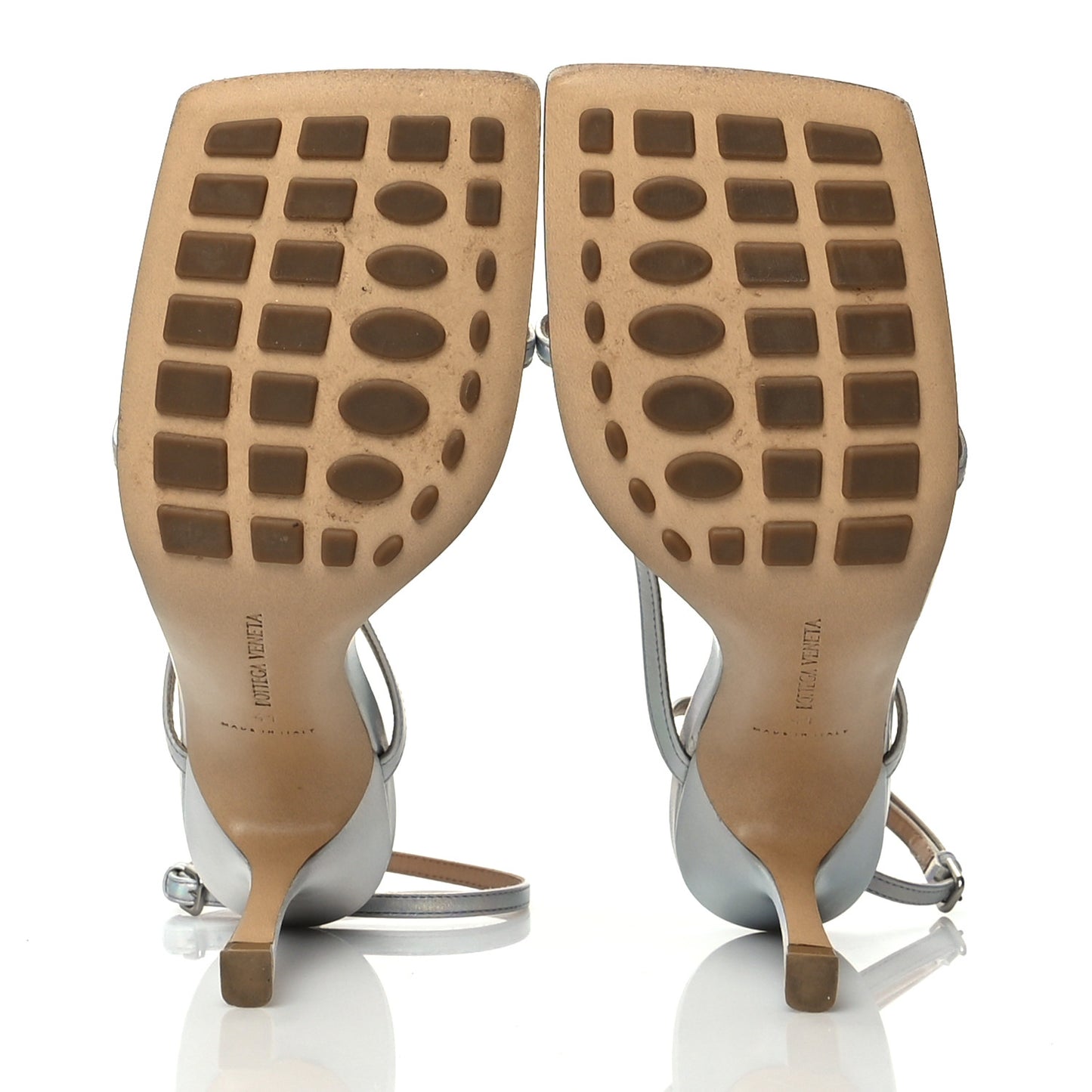 Laser Nappa Stretch Multi Strap 90mm Sandals 41 Moon Drop