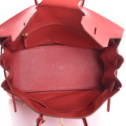 Hermes Taurillon Clemence Birkin 35 Bougainvillea 6 of 33