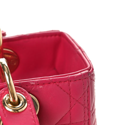 Christian Dior Lambskin Cannage Medium Lady Dior Pink 10 of 11