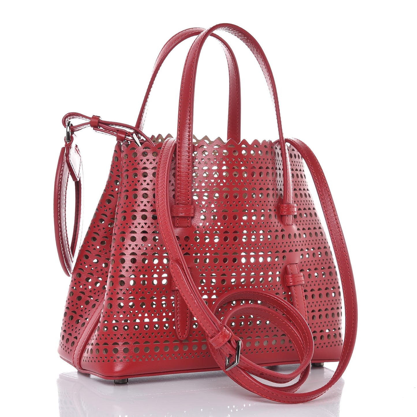 Lux Calfskin Vienne Mina 25 Bag Lacquer Red