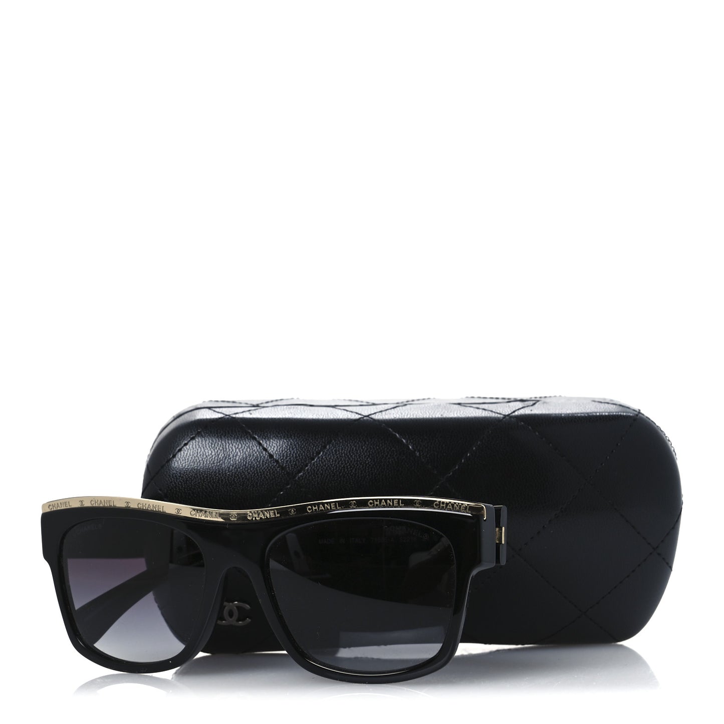 Acetate Square Sunglasses 71505-A Black Grey