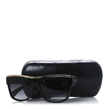 Chanel Acetate Square Sunglasses 71505-A Black Grey 10 of 10