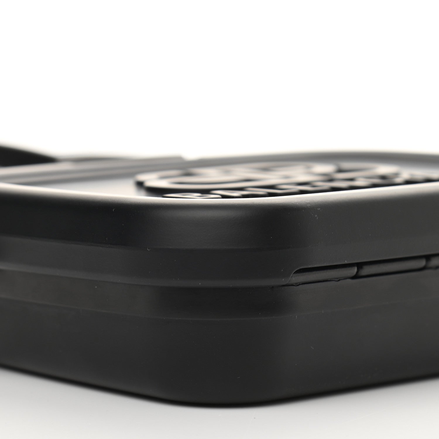 Balenciaga Recycled Plastic Calfskin Embossed Mini Lunch Box Case with Strap Black 8 of 10