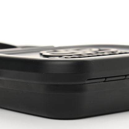 Balenciaga Recycled Plastic Calfskin Embossed Mini Lunch Box Case with Strap Black 8 of 10