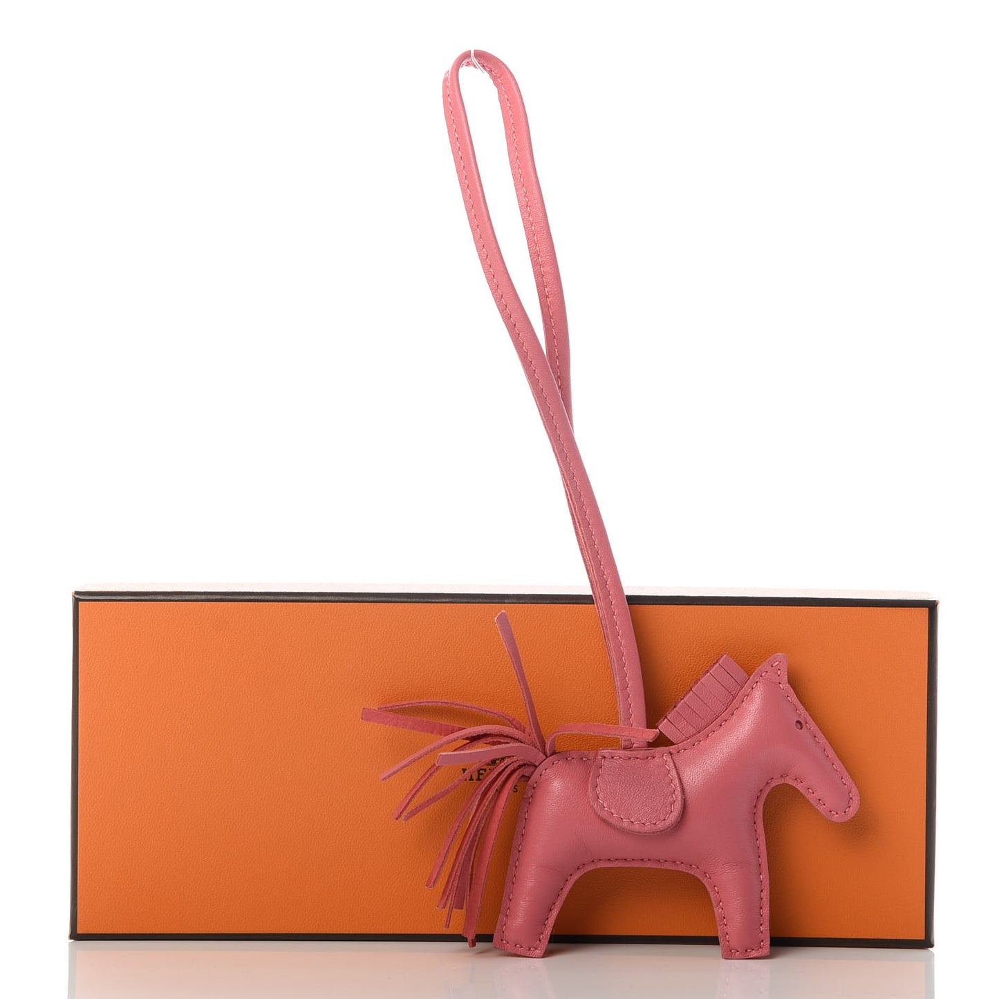 Milo Lambskin Grigri Rodeo Horse Bag Charm PM Rose Azalee