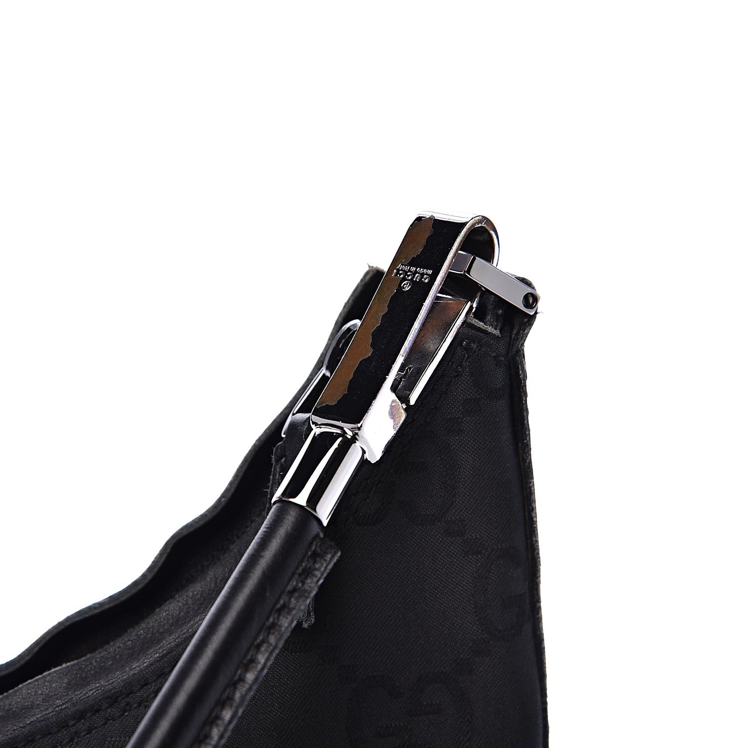 Gucci Nylon Monogram Small Hobo Black 12 of 15