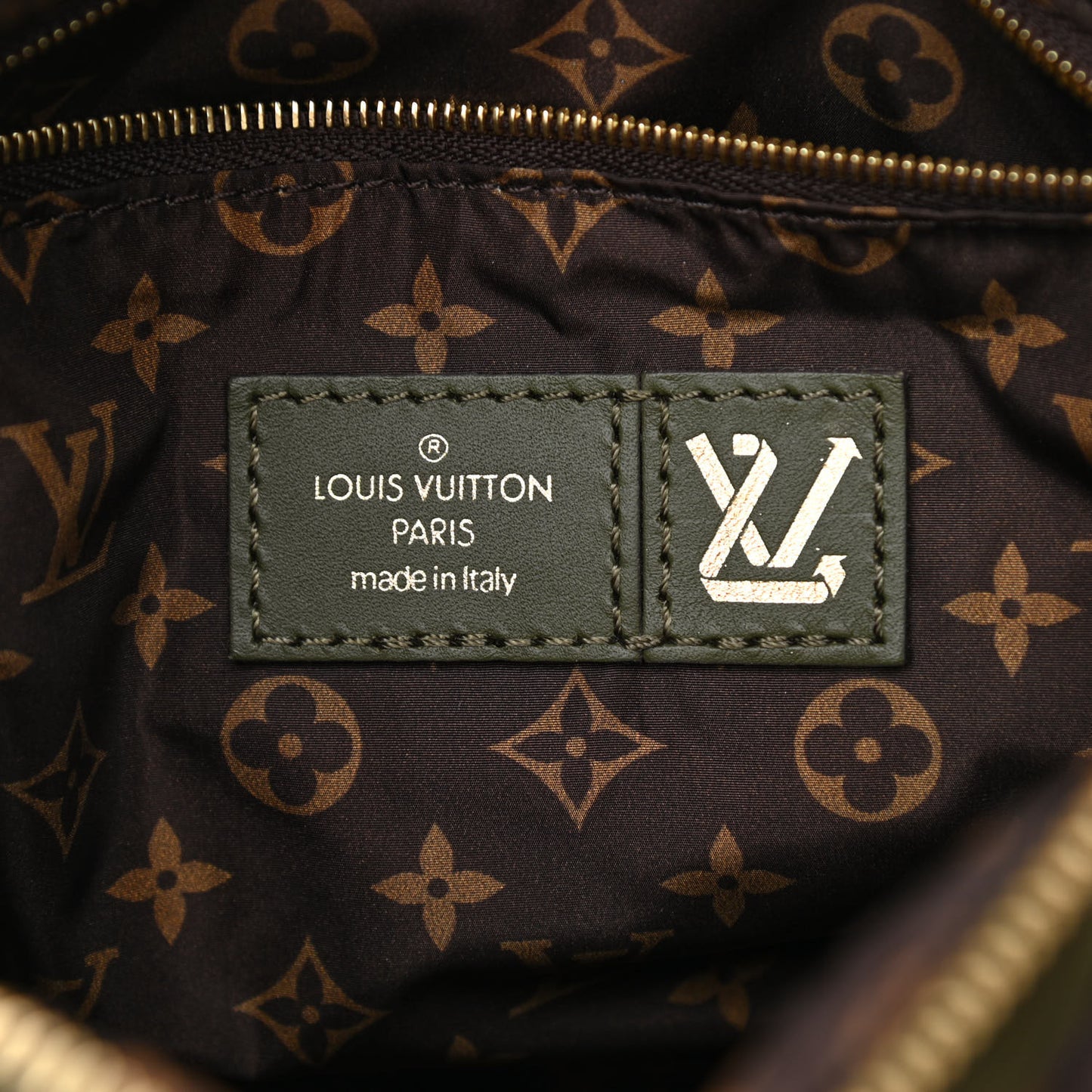 Econyl Mini Monogram Pillow Speedy Bandouliere 25 Khaki