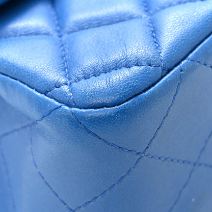 Chanel Lambskin Quilted Mini Rectangular Flap Blue 12 of 13