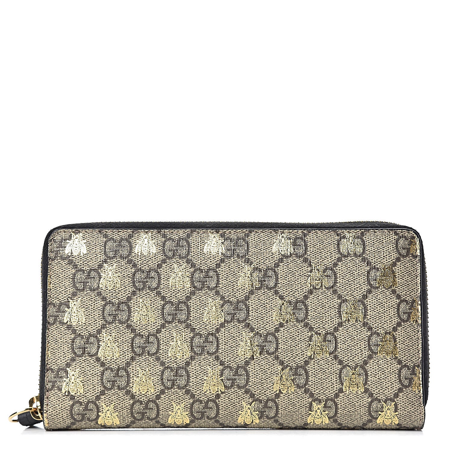 Gucci GG Supreme Monogram Bees Zip Around Wallet 1 of 7