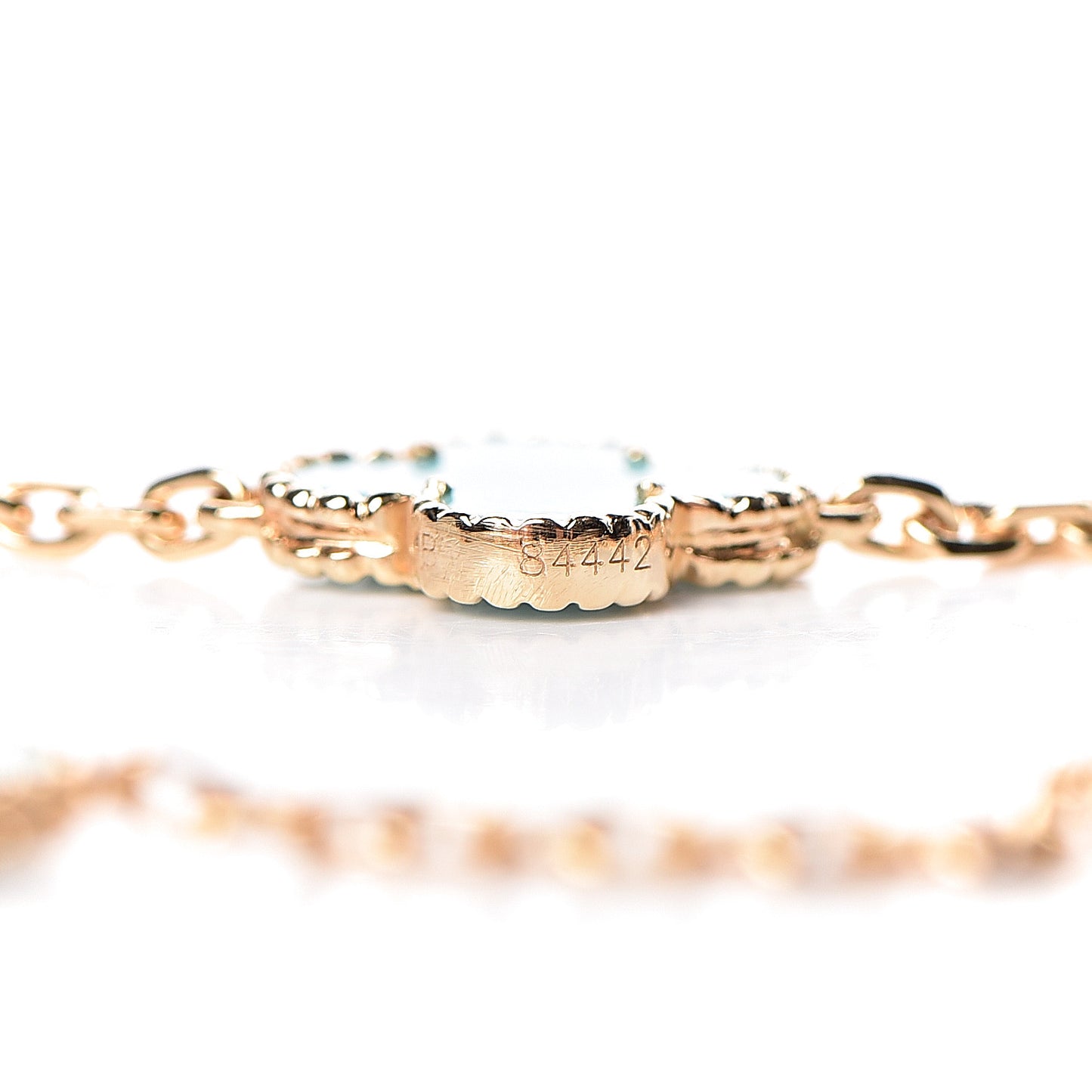 18K Yellow Gold Turquoise 10 Motifs Vintage Alhambra Necklace