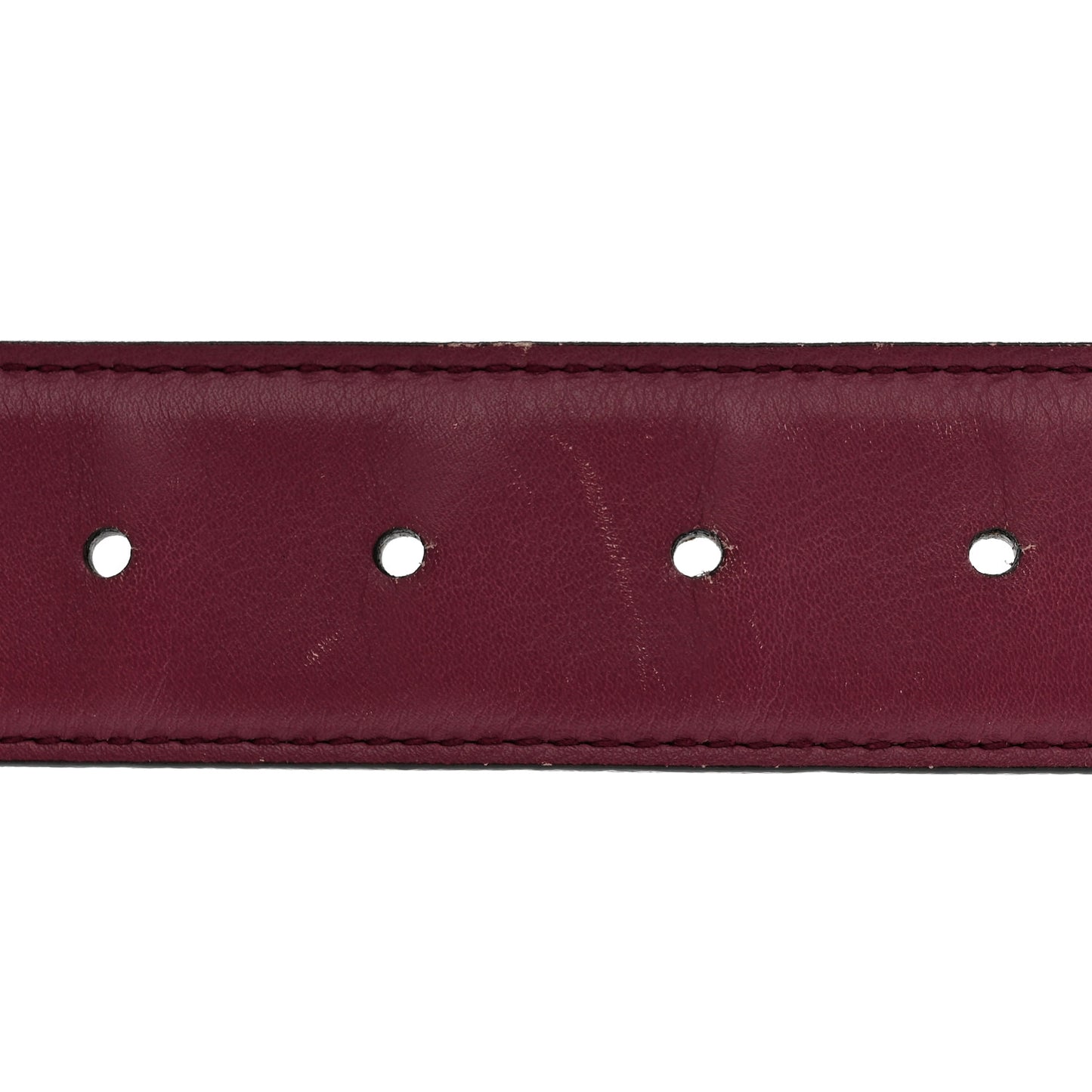 Moon Calfskin Interlocking G 37mm Belt 80 32 Glossy Pink