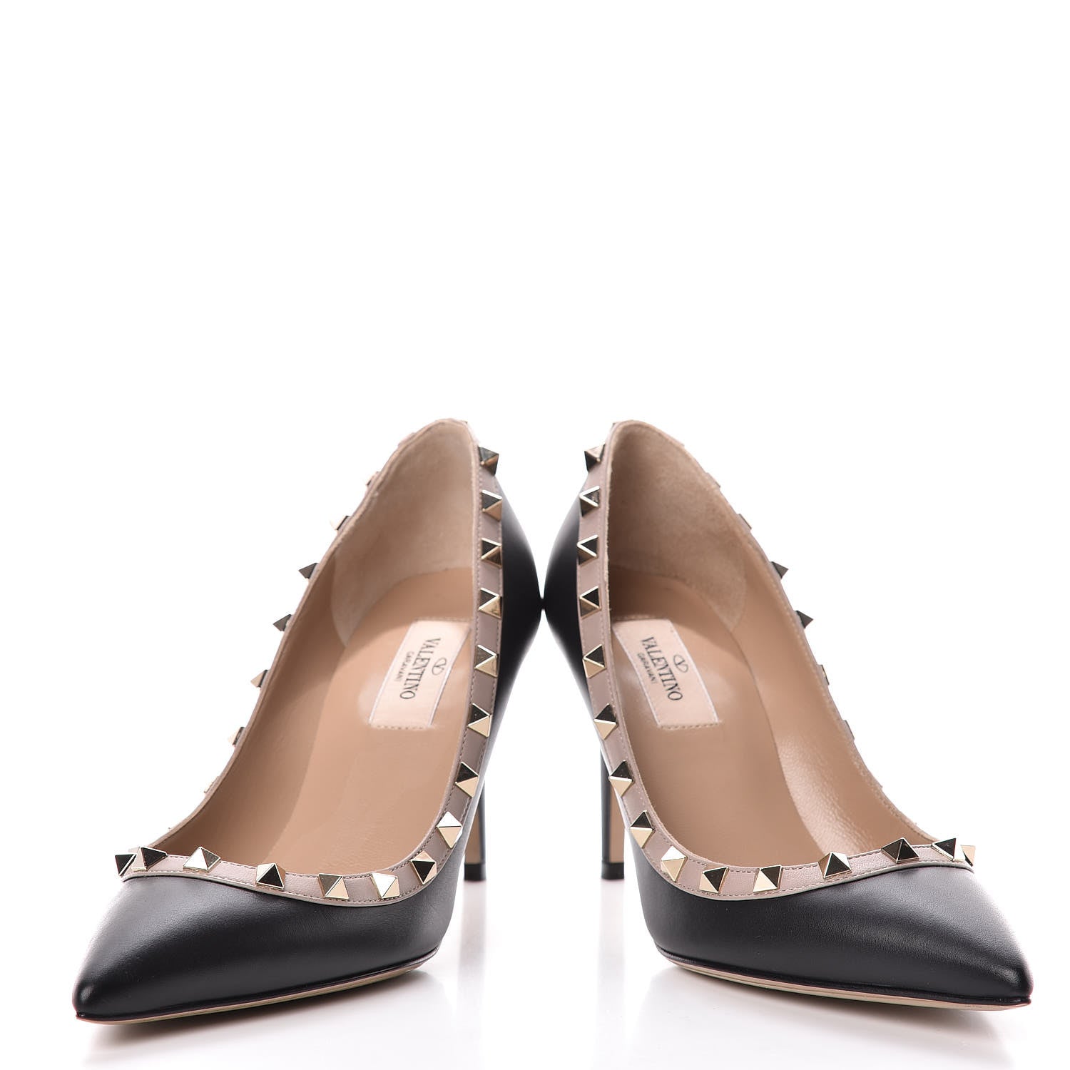 Valentino Garavani Calfskin Rockstud 85mm Pumps 37 Black Poudre 6 of 13