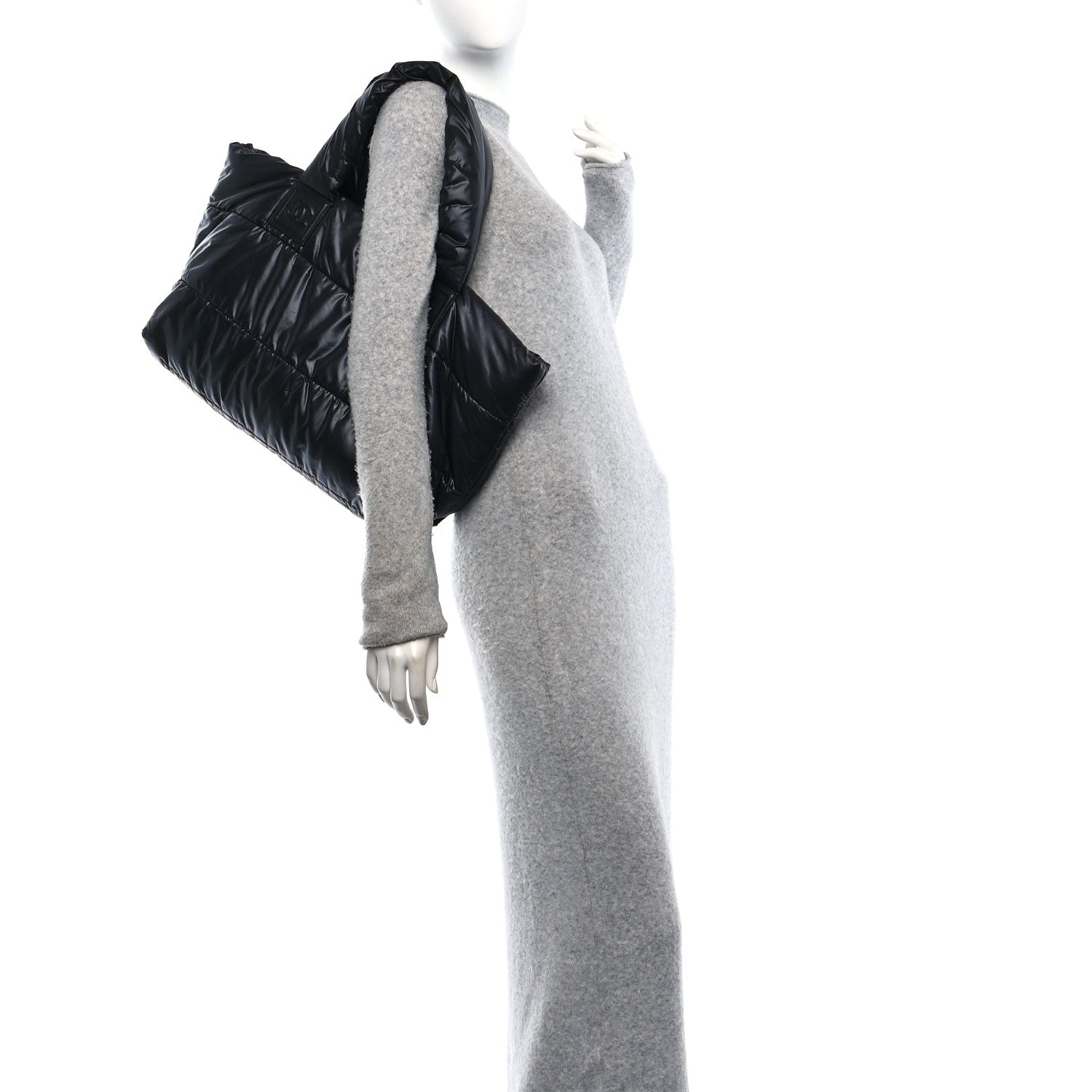 Chanel Nylon Quilted Medium Coco Cocoon Reversible Tote Black 3 of 10