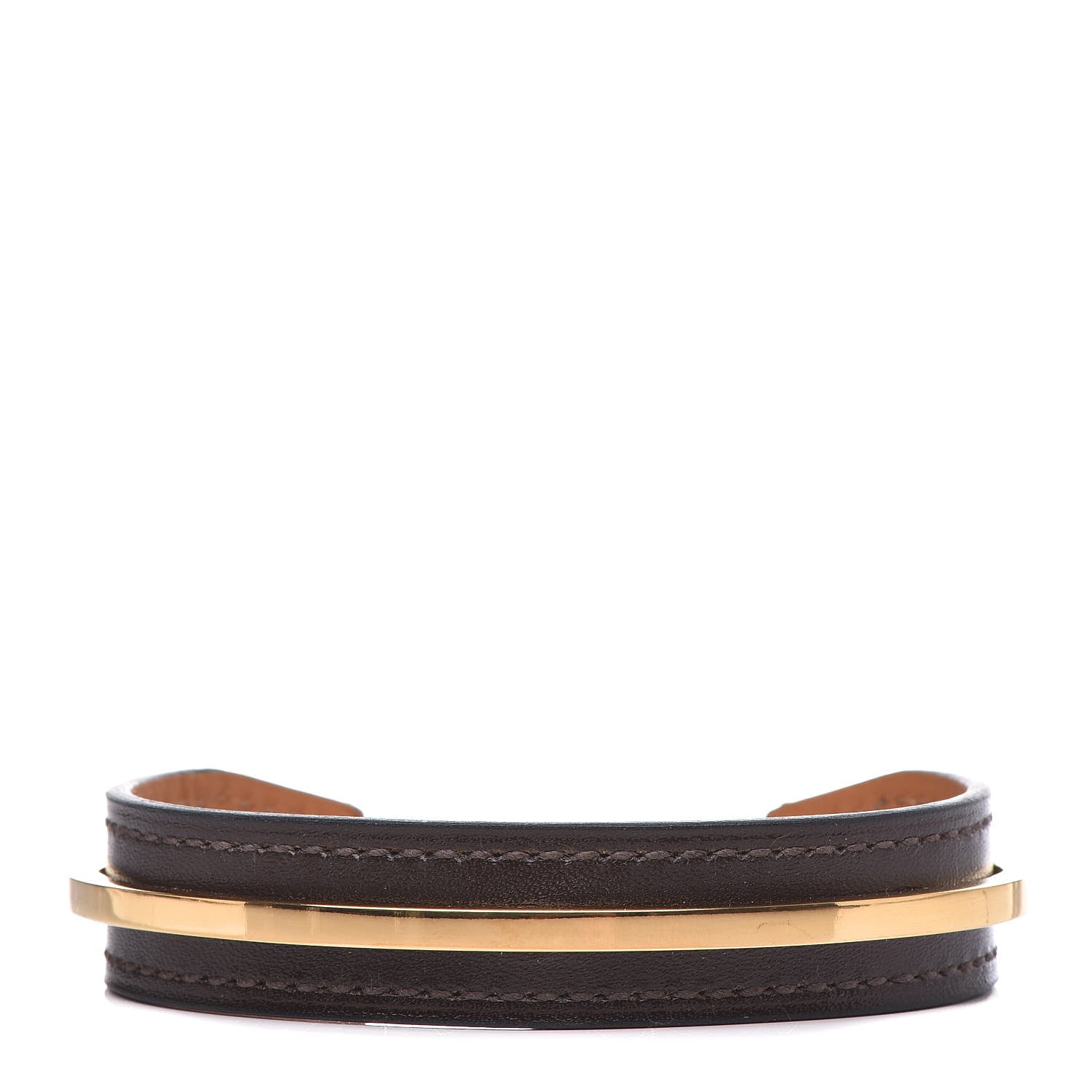 Hermes Box Binome Cuff M Chocolate 1 of 9